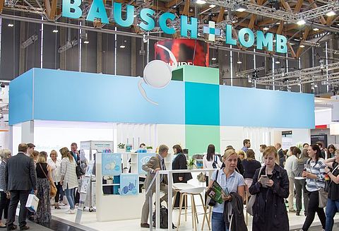 Bild des Messestandes von Bausch +Lomb auf der DOC 2018 in Nürnberg