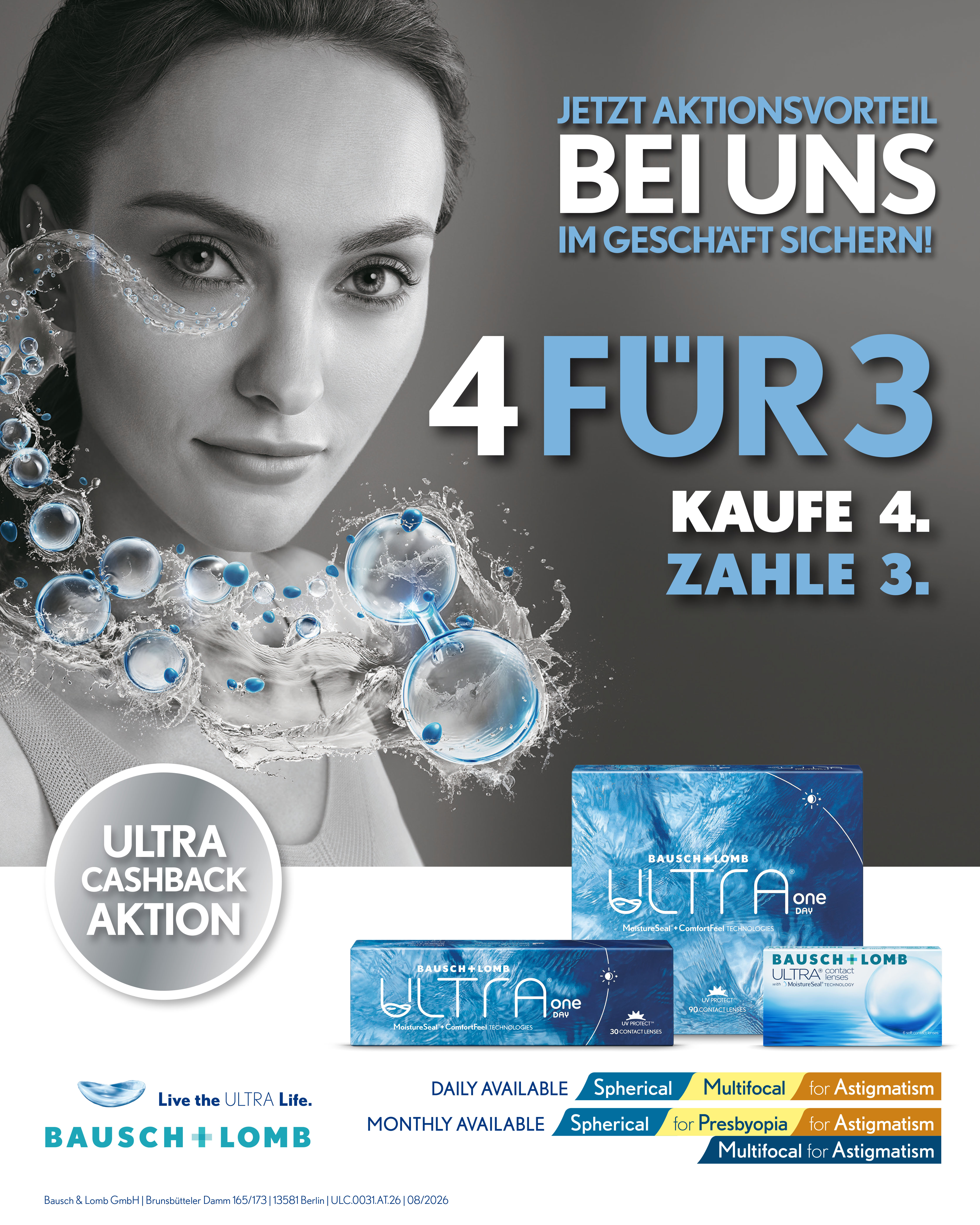 Social-Media-Motiv 2: 4 für 3 – Kaufe 4, zahle 3. Jetzt Aktionsvorteil bei uns im Geschäft sichern.