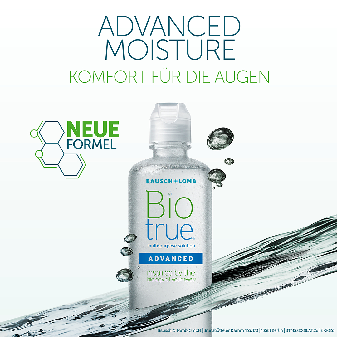 Social-Media-Motiv 1: Biotrue ADVANCED Kontaktlinsenpflegemittel