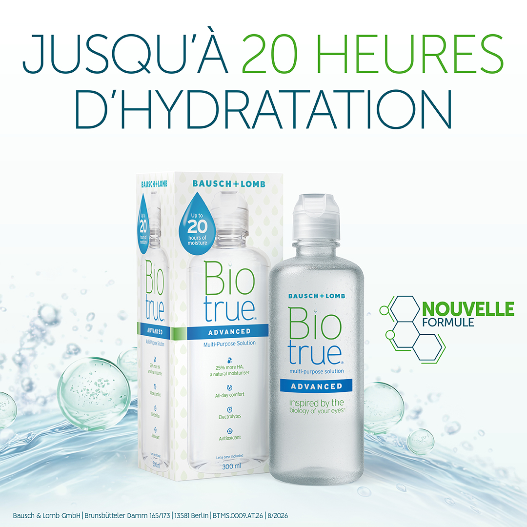 Social-Media-Motiv FR 2: Biotrue ADVANCED Kontaktlinsenpflegemittel