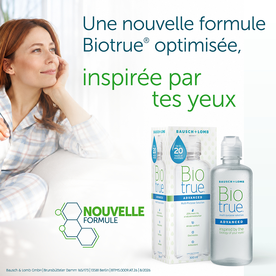 Social-Media-Motiv FR 3: Biotrue ADVANCED Kontaktlinsenpflegemittel