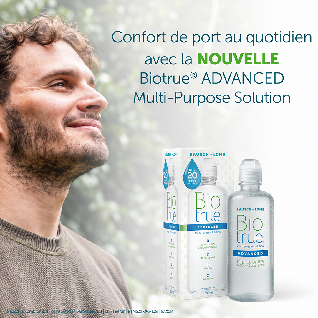 Social-Media-Motiv FR 4: Biotrue ADVANCED Kontaktlinsenpflegemittel