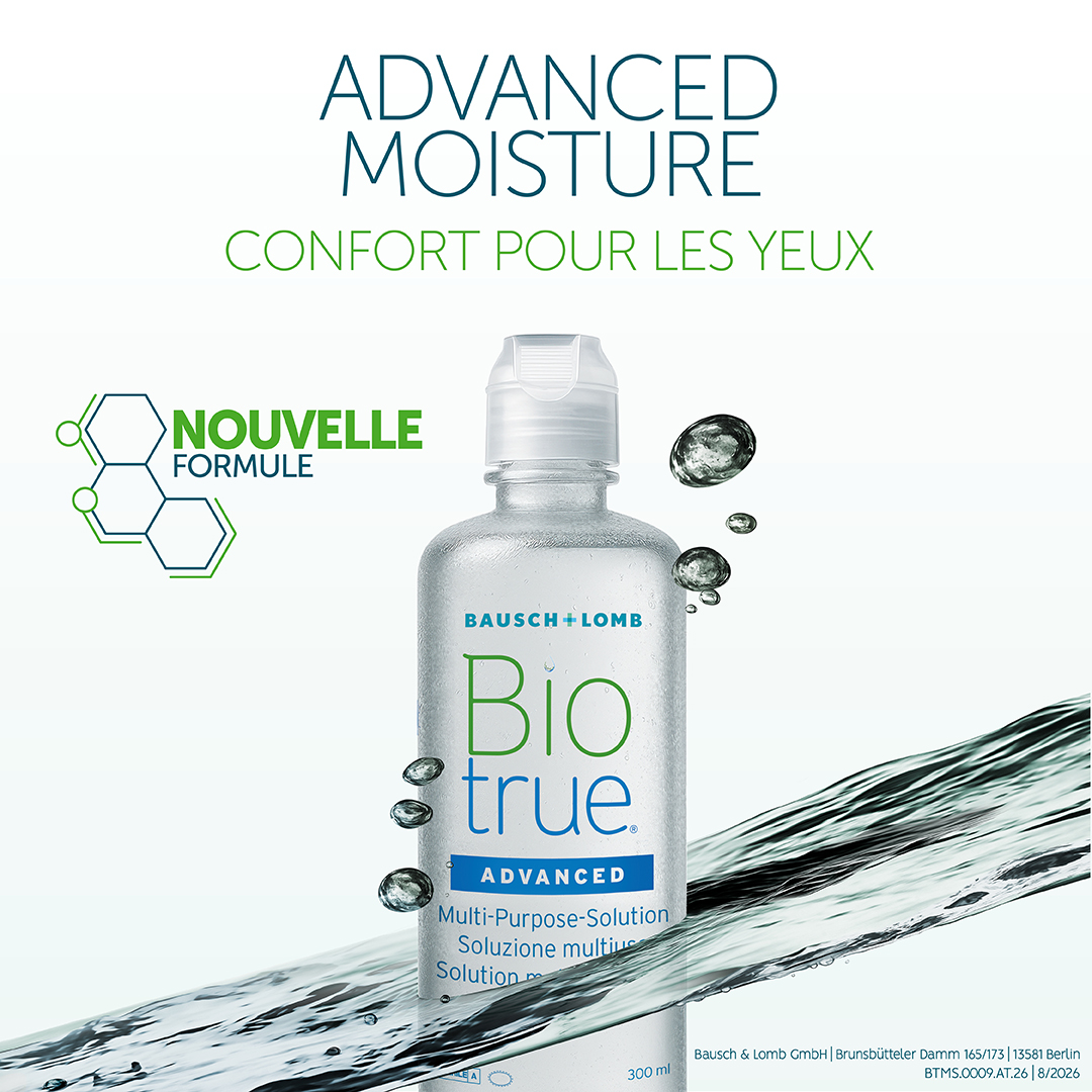 Social-Media-Motiv FR 1: Biotrue ADVANCED Kontaktlinsenpflegemittel