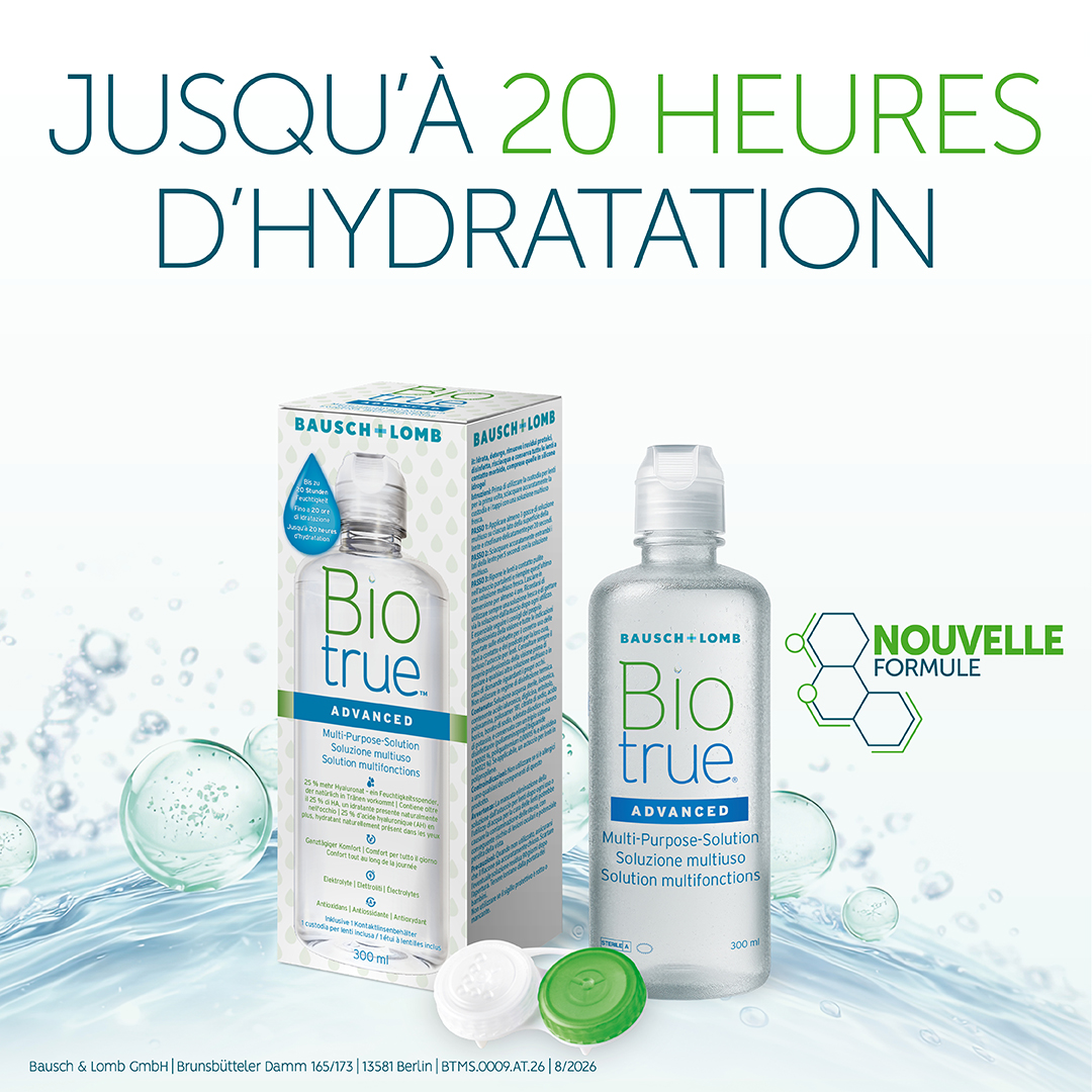 Social-Media-Motiv FR 2: Biotrue ADVANCED Kontaktlinsenpflegemittel